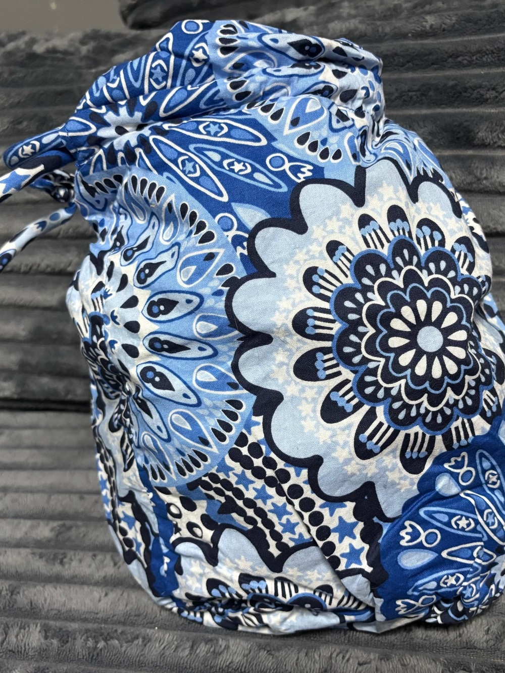 Vera Bradley Blue Floral Medallion Mini Cinch bag